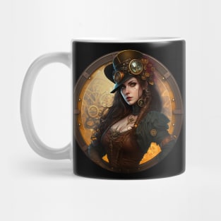 Steampunk Girl - Victorian Era Industrial Science Fiction Mug